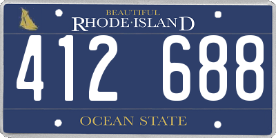 RI license plate 412688