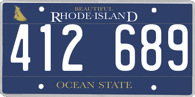 RI license plate 412689