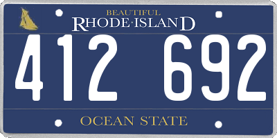 RI license plate 412692