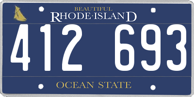 RI license plate 412693