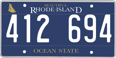 RI license plate 412694