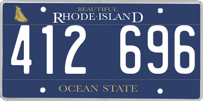 RI license plate 412696