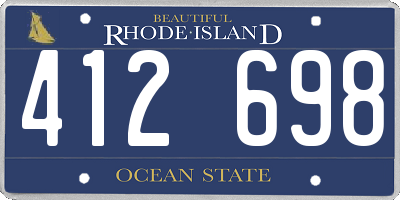 RI license plate 412698