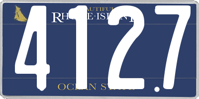 RI license plate 4127