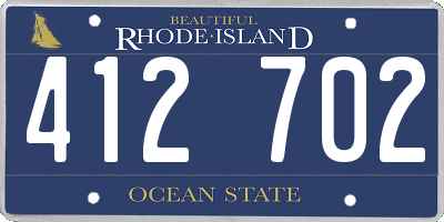 RI license plate 412702