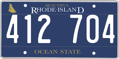 RI license plate 412704