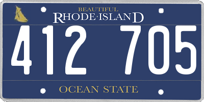 RI license plate 412705