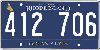 RI license plate 412706