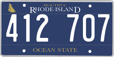 RI license plate 412707