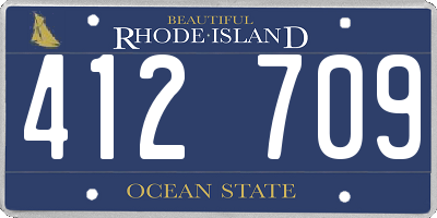 RI license plate 412709