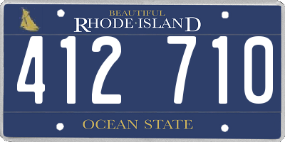 RI license plate 412710