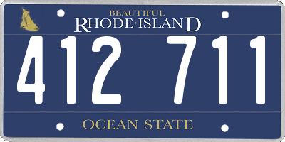 RI license plate 412711