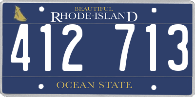 RI license plate 412713