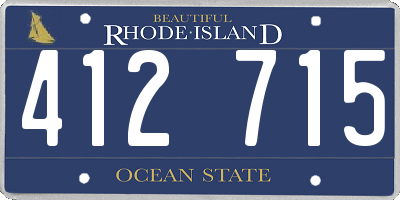RI license plate 412715