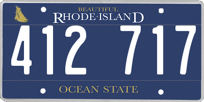 RI license plate 412717
