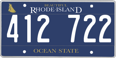 RI license plate 412722