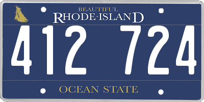 RI license plate 412724
