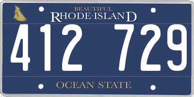 RI license plate 412729