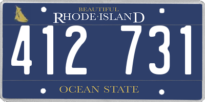 RI license plate 412731