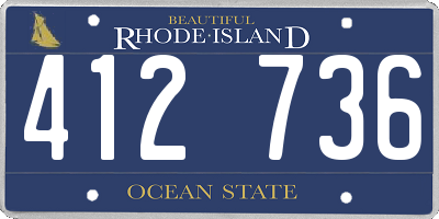 RI license plate 412736