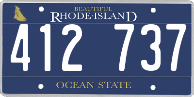 RI license plate 412737