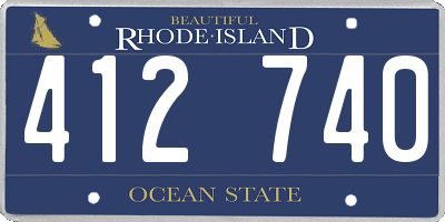 RI license plate 412740