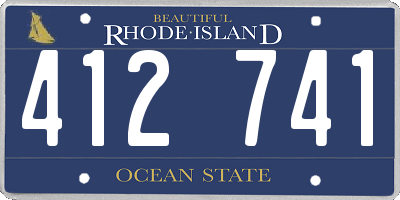 RI license plate 412741