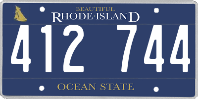 RI license plate 412744