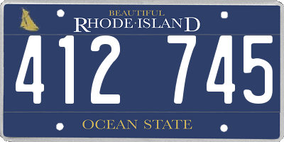 RI license plate 412745