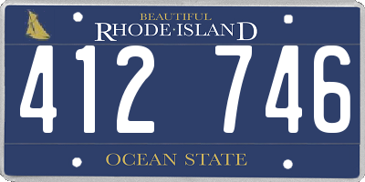 RI license plate 412746