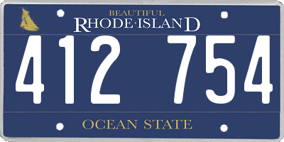 RI license plate 412754