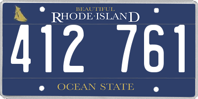 RI license plate 412761