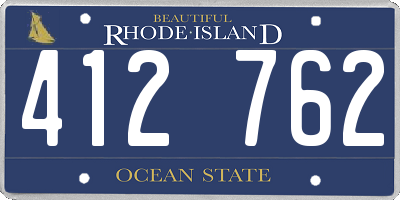 RI license plate 412762