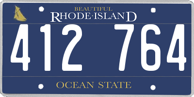 RI license plate 412764