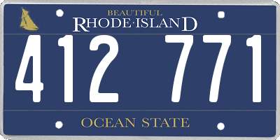 RI license plate 412771