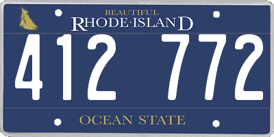RI license plate 412772