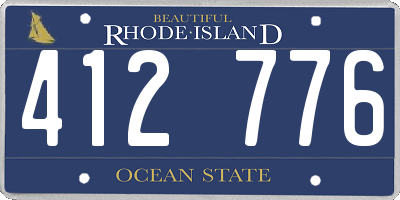 RI license plate 412776