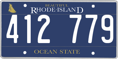 RI license plate 412779