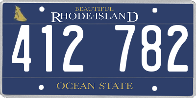 RI license plate 412782