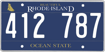 RI license plate 412787