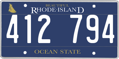 RI license plate 412794