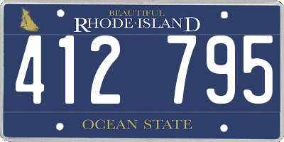 RI license plate 412795