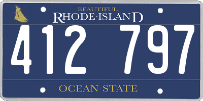 RI license plate 412797