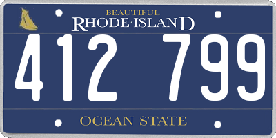 RI license plate 412799