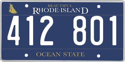 RI license plate 412801