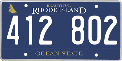 RI license plate 412802