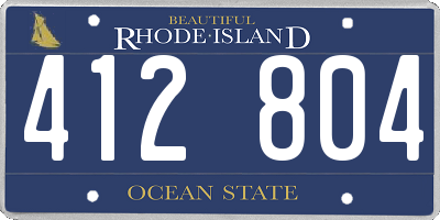 RI license plate 412804