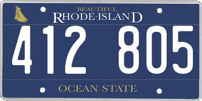 RI license plate 412805