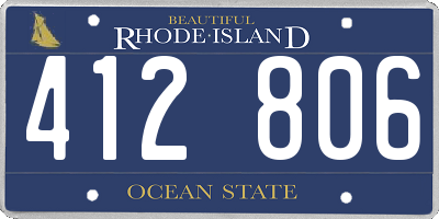 RI license plate 412806