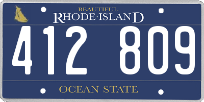 RI license plate 412809